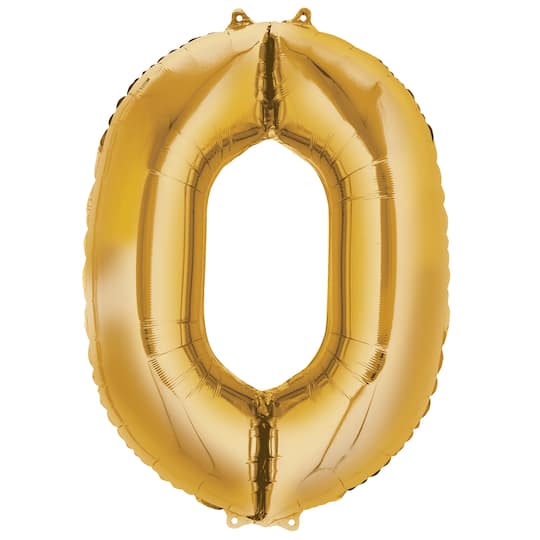34" Gold Number Foil Balloon